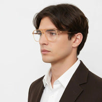 BluLite Transparent Orange Medium Full Rim Square Computer Glasses for Men & Women — Hashtag Eyewears