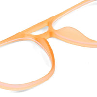 BluLite Transparent Orange Medium Full Rim Square Computer Glasses for Men & Women — Hashtag Eyewears