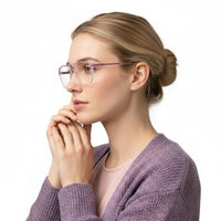 BluLite Transparent Pink & Transparent White Medium Full Rim Square Computer Glasses for Men & Women — Hashtag Eyewears