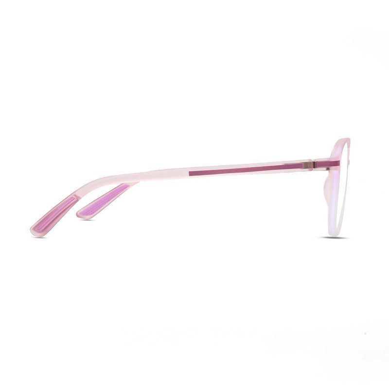BluLite Transparent Pink & Transparent White Medium Full Rim Square Computer Glasses for Men & Women — Hashtag Eyewears