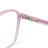 BluLite Transparent Pink & Transparent White Medium Full Rim Square Computer Glasses for Men & Women — Hashtag Eyewears
