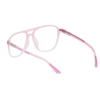 BluLite Transparent Pink & Transparent White Medium Full Rim Square Computer Glasses for Men & Women — Hashtag Eyewears