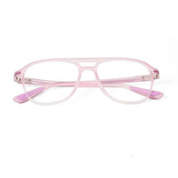 BluLite Transparent Pink & Transparent White Medium Full Rim Square Computer Glasses for Men & Women — Hashtag Eyewears