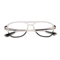 BluLite Transparent White & Black Medium Full Rim Square Computer Glasses for Men & Women — Hashtag Eyewears