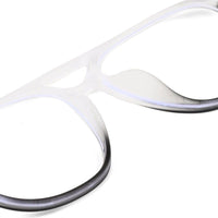 BluLite Transparent White & Black Medium Full Rim Square Computer Glasses for Men & Women — Hashtag Eyewears