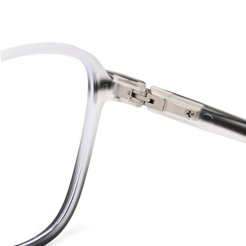 BluLite Transparent White & Black Medium Full Rim Square Computer Glasses for Men & Women — Hashtag Eyewears