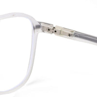 BluLite Transparent White Medium Full Rim Square Computer Glasses for Men & Women — Hashtag Eyewears