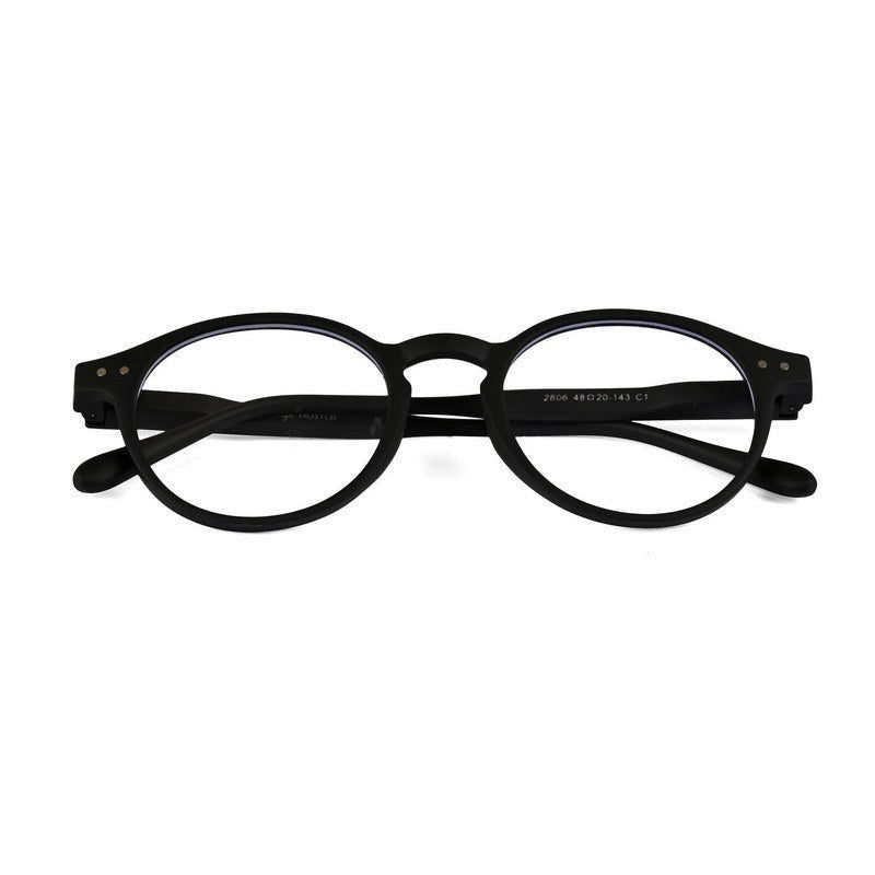 BluShield Black Medium Full Rim CIRCLE Computer Glasses for Men & Women — Hashtag Eyewears
