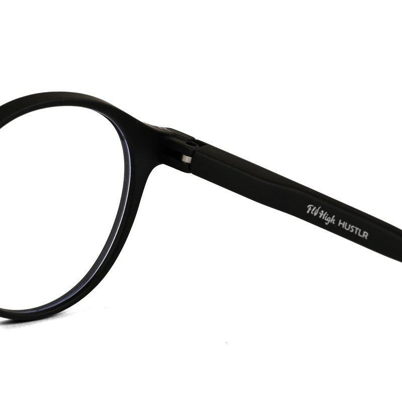 BluShield Black Medium Full Rim CIRCLE Computer Glasses for Men & Women — Hashtag Eyewears