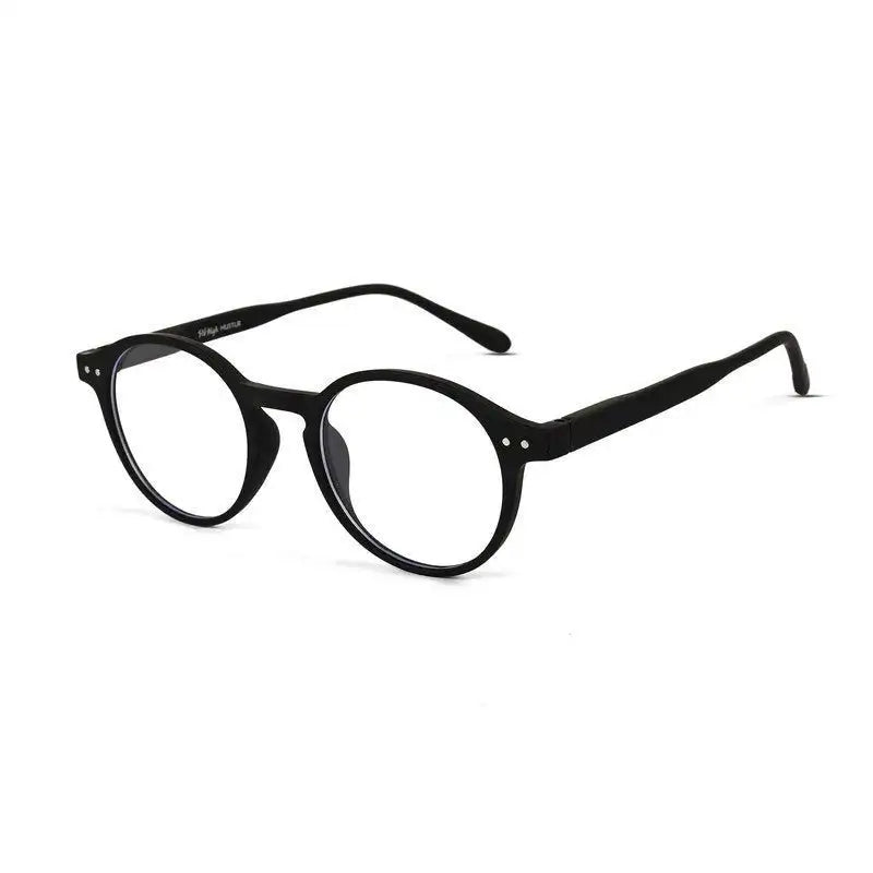 BluShield | Black Medium Full Rim Round Computer Glasses for Men & Women [Blue Block]