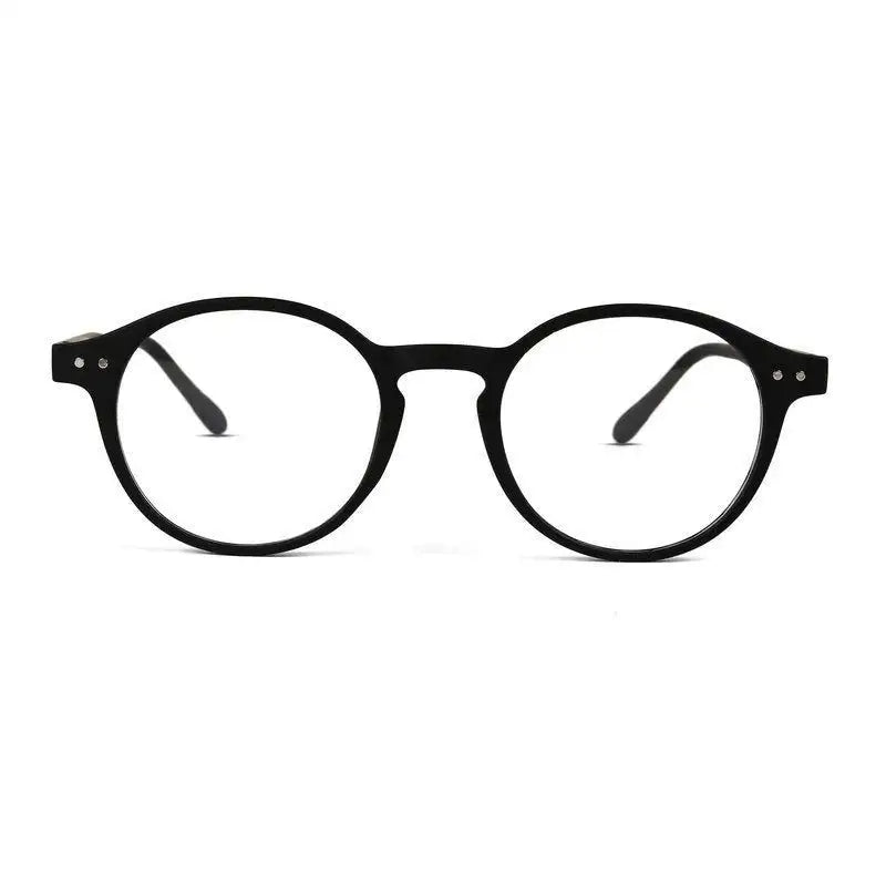 BluShield | Black Medium Full Rim Round Computer Glasses for Men & Women [Blue Block]