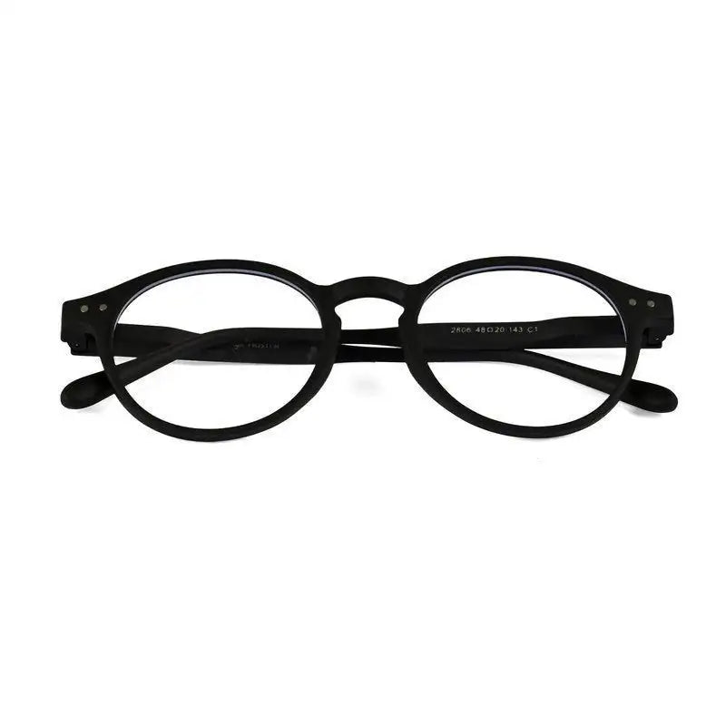 BluShield | Black Medium Full Rim Round Computer Glasses for Men & Women [Blue Block]