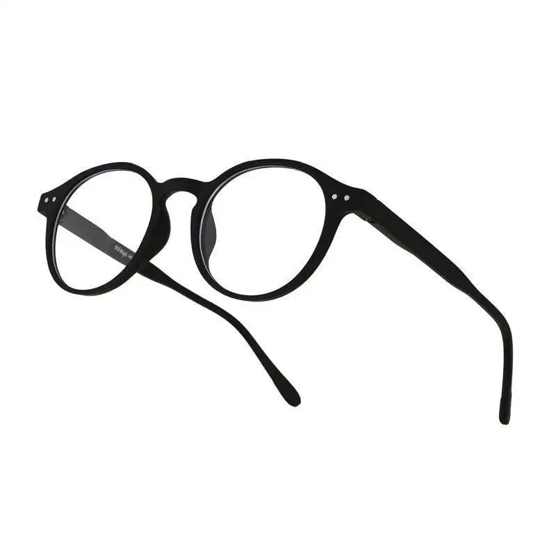 BluShield | Black Medium Full Rim Round Computer Glasses for Men & Women [Blue Block]