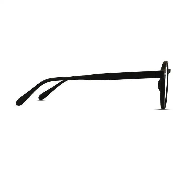 BluShield | Black Medium Full Rim Round Computer Glasses for Men & Women [Blue Block]