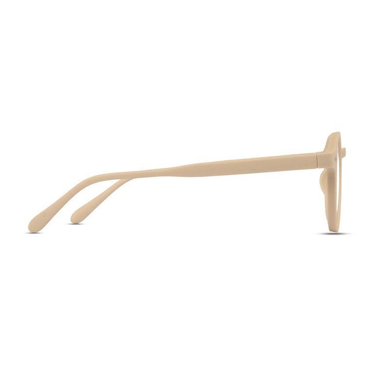 BluShield Cream Medium Full Rim CIRCLE Computer Glasses for Men & Women — Hashtag Eyewears