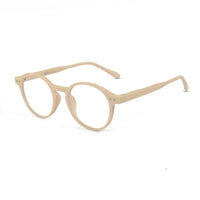 BluShield | Cream Medium Full Rim Round Computer Glasses for Men & Women [Blue Block]