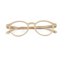 BluShield | Cream Medium Full Rim Round Computer Glasses for Men & Women [Blue Block]