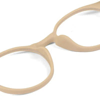 BluShield | Cream Medium Full Rim Round Computer Glasses for Men & Women [Blue Block]