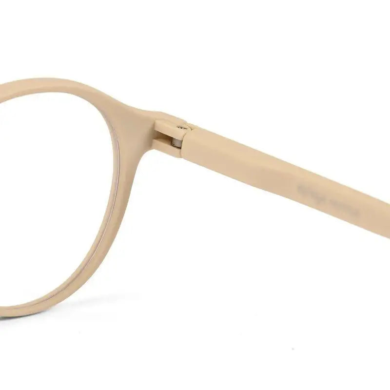 BluShield | Cream Medium Full Rim Round Computer Glasses for Men & Women [Blue Block]
