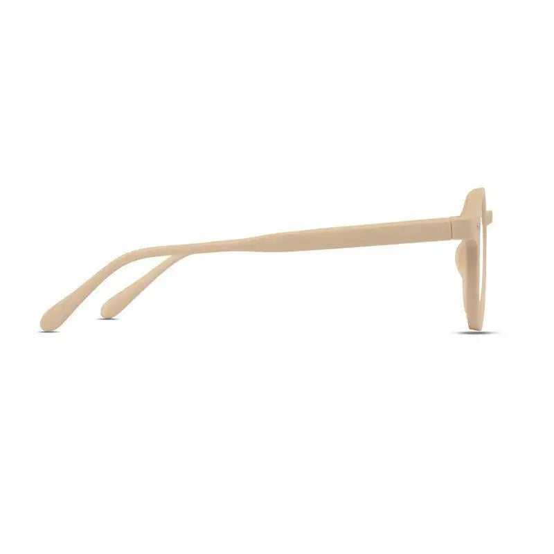 BluShield | Cream Medium Full Rim Round Computer Glasses for Men & Women [Blue Block]