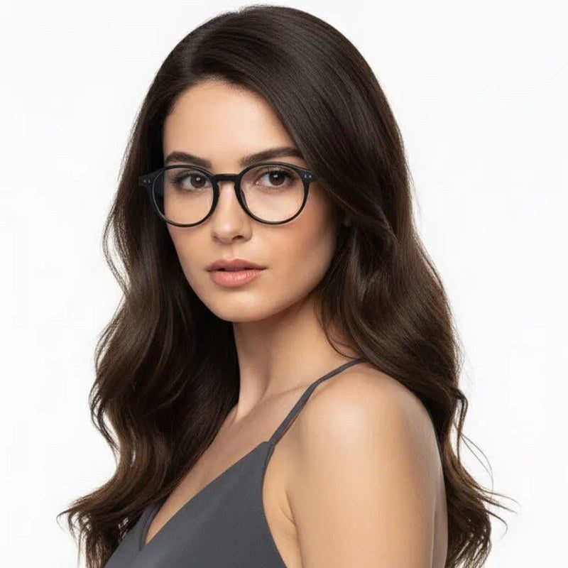 BluShield Green Medium Full Rim CIRCLE Computer Glasses for Men & Women — Hashtag Eyewears