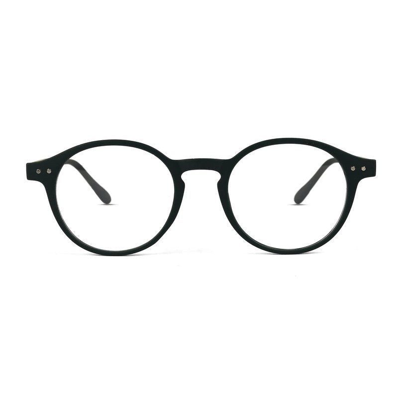 BluShield Green Medium Full Rim CIRCLE Computer Glasses for Men & Women — Hashtag Eyewears