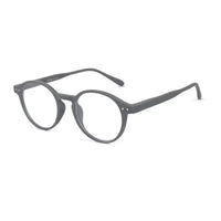 BluShield | Grey Medium Full Rim Round Computer Glasses for Men & Women [Blue Block]