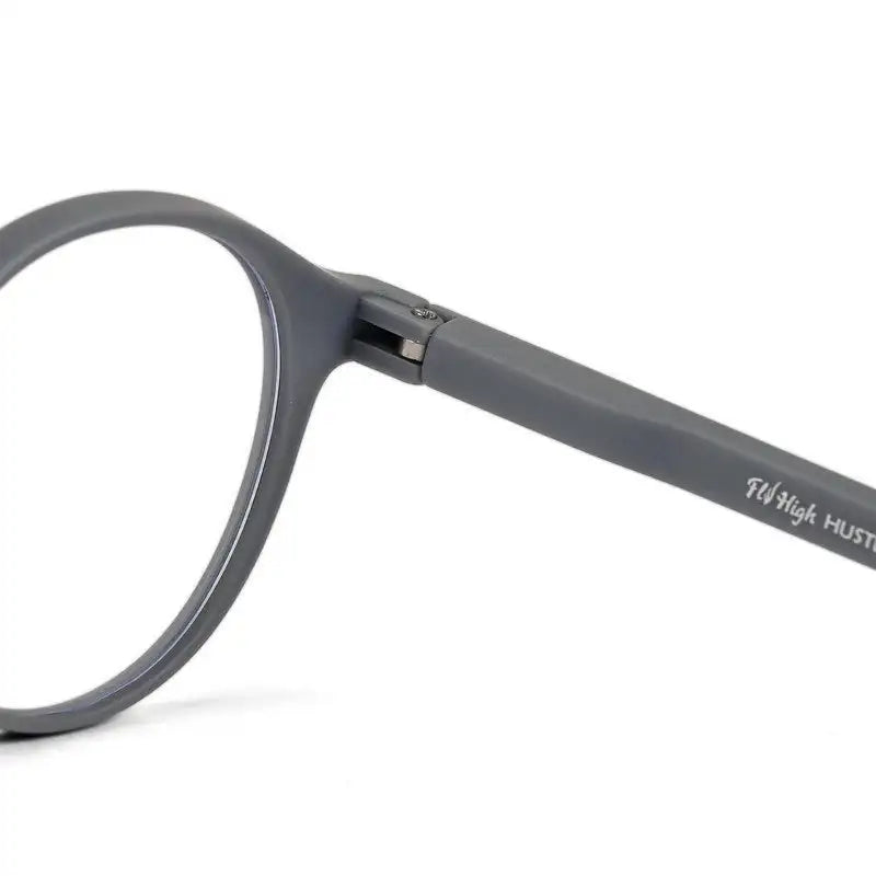 BluShield | Grey Medium Full Rim Round Computer Glasses for Men & Women [Blue Block]