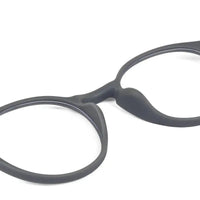 BluShield | Grey Medium Full Rim Round Computer Glasses for Men & Women [Blue Block]