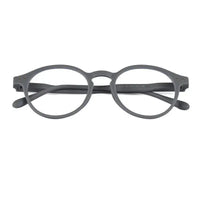 BluShield | Grey Medium Full Rim Round Computer Glasses for Men & Women [Blue Block]