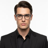 BluShield | Grey Medium Full Rim Round Computer Glasses for Men & Women [Blue Block]