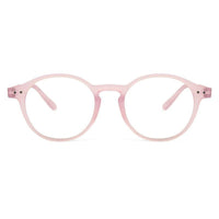 BluShield Transparent Baby Pink Medium Full Rim CIRCLE Computer Glasses for Men & Women — Hashtag Eyewears