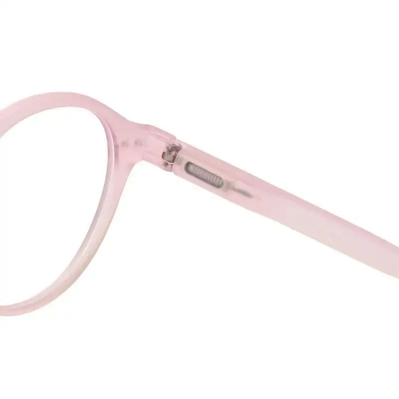 BluShield | Transparent Baby Pink Medium Full Rim Round Computer Glasses for Men & Women [Blue Block]