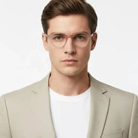 BluShield | Transparent Baby Pink Medium Full Rim Round Computer Glasses for Men & Women [Blue Block]