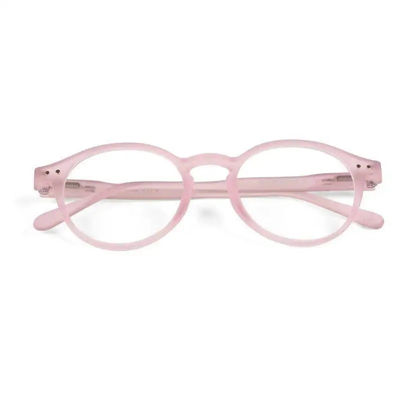BluShield | Transparent Baby Pink Medium Full Rim Round Computer Glasses for Men & Women [Blue Block]