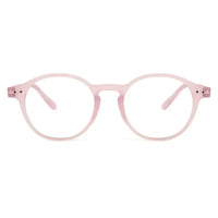 BluShield | Transparent Baby Pink Medium Full Rim Round Computer Glasses for Men & Women [Blue Block]