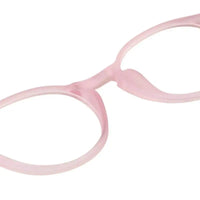 BluShield | Transparent Baby Pink Medium Full Rim Round Computer Glasses for Men & Women [Blue Block]