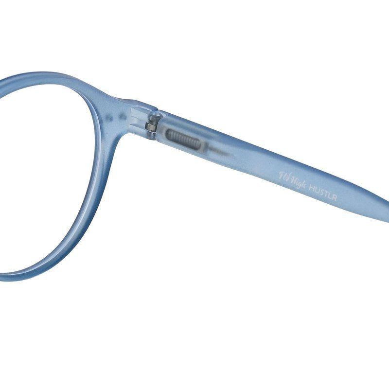 BluShield Transparent Blue Medium Full Rim CIRCLE Computer Glasses for Men & Women — Hashtag Eyewears