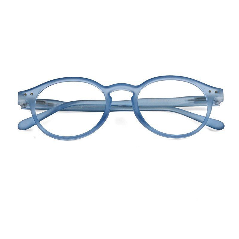 BluShield Transparent Blue Medium Full Rim CIRCLE Computer Glasses for Men & Women — Hashtag Eyewears