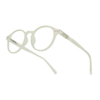 BluShield Transparent Light Green Medium Full Rim CIRCLE Computer Glasses for Men & Women — Hashtag Eyewears