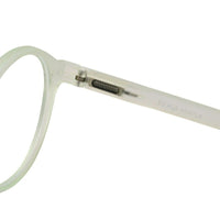 BluShield Transparent Light Green Medium Full Rim CIRCLE Computer Glasses for Men & Women — Hashtag Eyewears