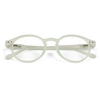 BluShield Transparent Light Green Medium Full Rim CIRCLE Computer Glasses for Men & Women — Hashtag Eyewears
