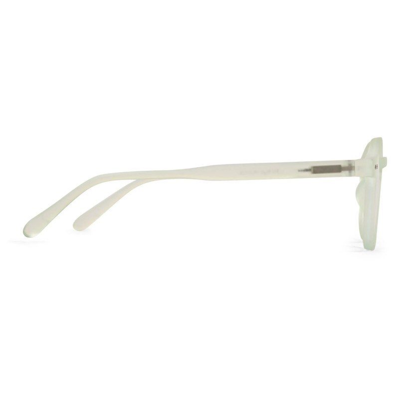 BluShield Transparent Light Green Medium Full Rim CIRCLE Computer Glasses for Men & Women — Hashtag Eyewears