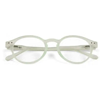BluShield | Transparent Light Green Medium Full Rim Round Computer Glasses for Men & Women [Blue Block]