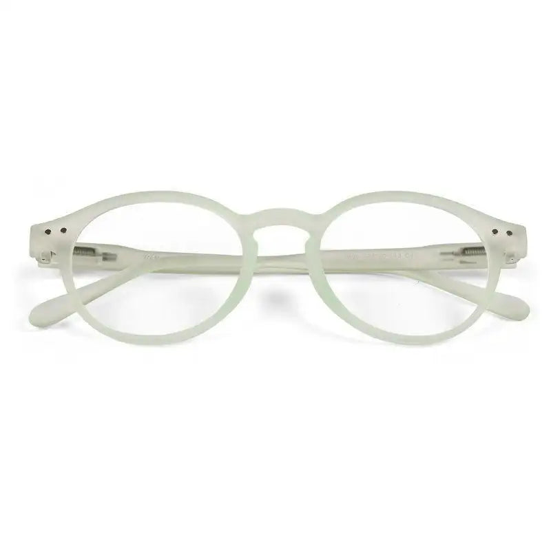 BluShield | Transparent Light Green Medium Full Rim Round Computer Glasses for Men & Women [Blue Block]