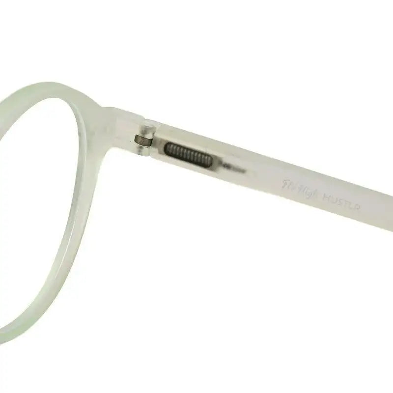 BluShield | Transparent Light Green Medium Full Rim Round Computer Glasses for Men & Women [Blue Block]