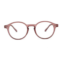 BluShield | Transparent Mate Maroon Medium Full Rim Round Computer Glasses for Men & Women [Blue Block]
