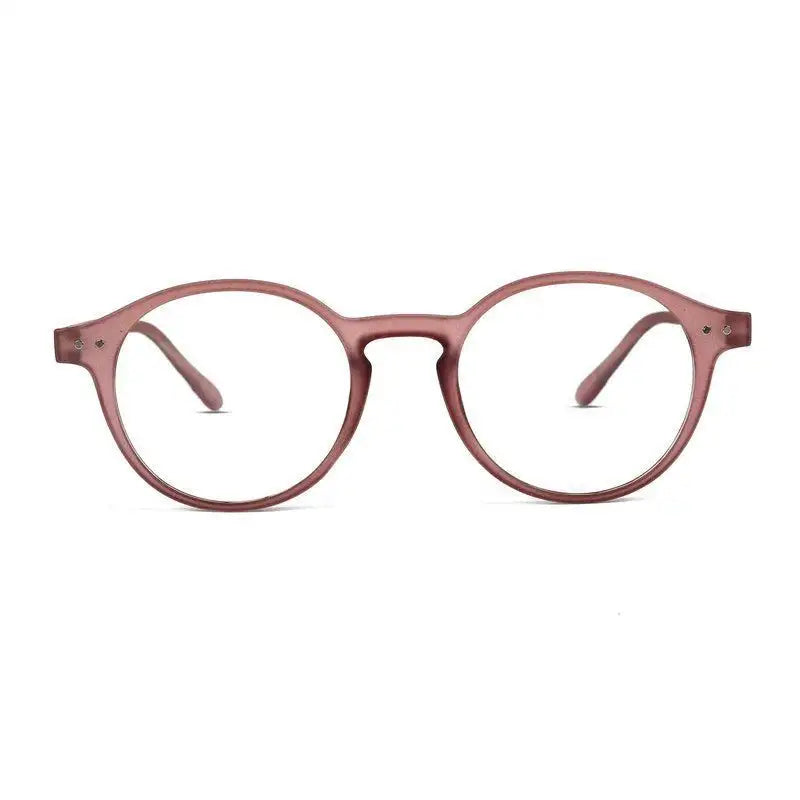 BluShield | Transparent Mate Maroon Medium Full Rim Round Computer Glasses for Men & Women [Blue Block]