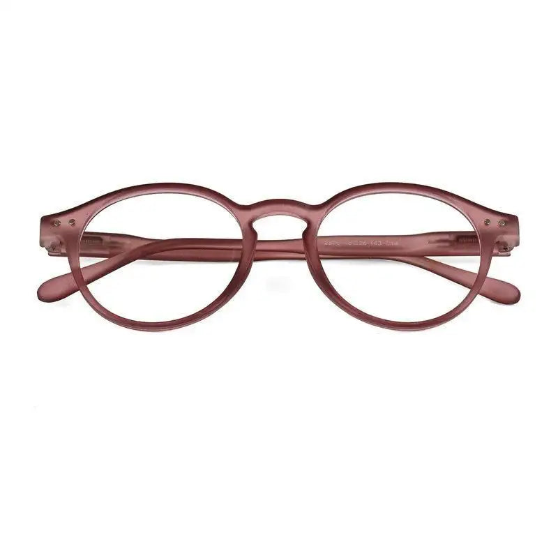 BluShield | Transparent Mate Maroon Medium Full Rim Round Computer Glasses for Men & Women [Blue Block]
