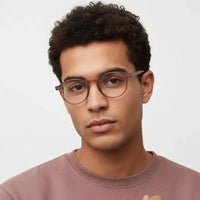 BluShield | Transparent Mate Maroon Medium Full Rim Round Computer Glasses for Men & Women [Blue Block]